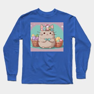 Cute Easter cat Long Sleeve T-Shirt